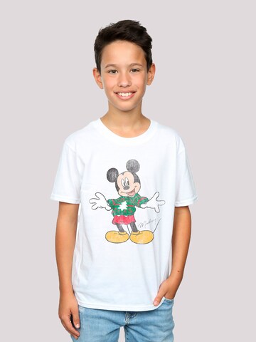 F4NT4STIC Shirt 'Disney Micky Maus Weihnachten' in White: front