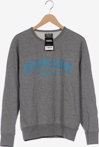 REPLAY Sweatshirt & Zip-Up Hoodie in L in Grey: front