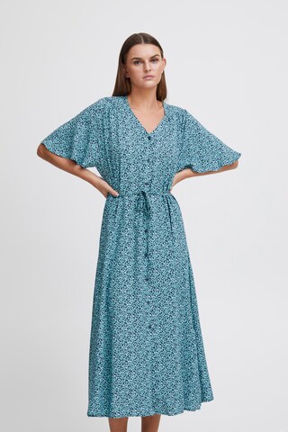 ICHI Košeľové šaty 'VERA' - Modrá: predná strana