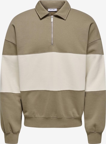 Only & Sons Sweatshirt 'Byron' in Grün: Vorderseite