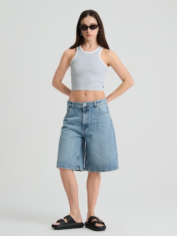 zils NoWear Platas staras Džinsi