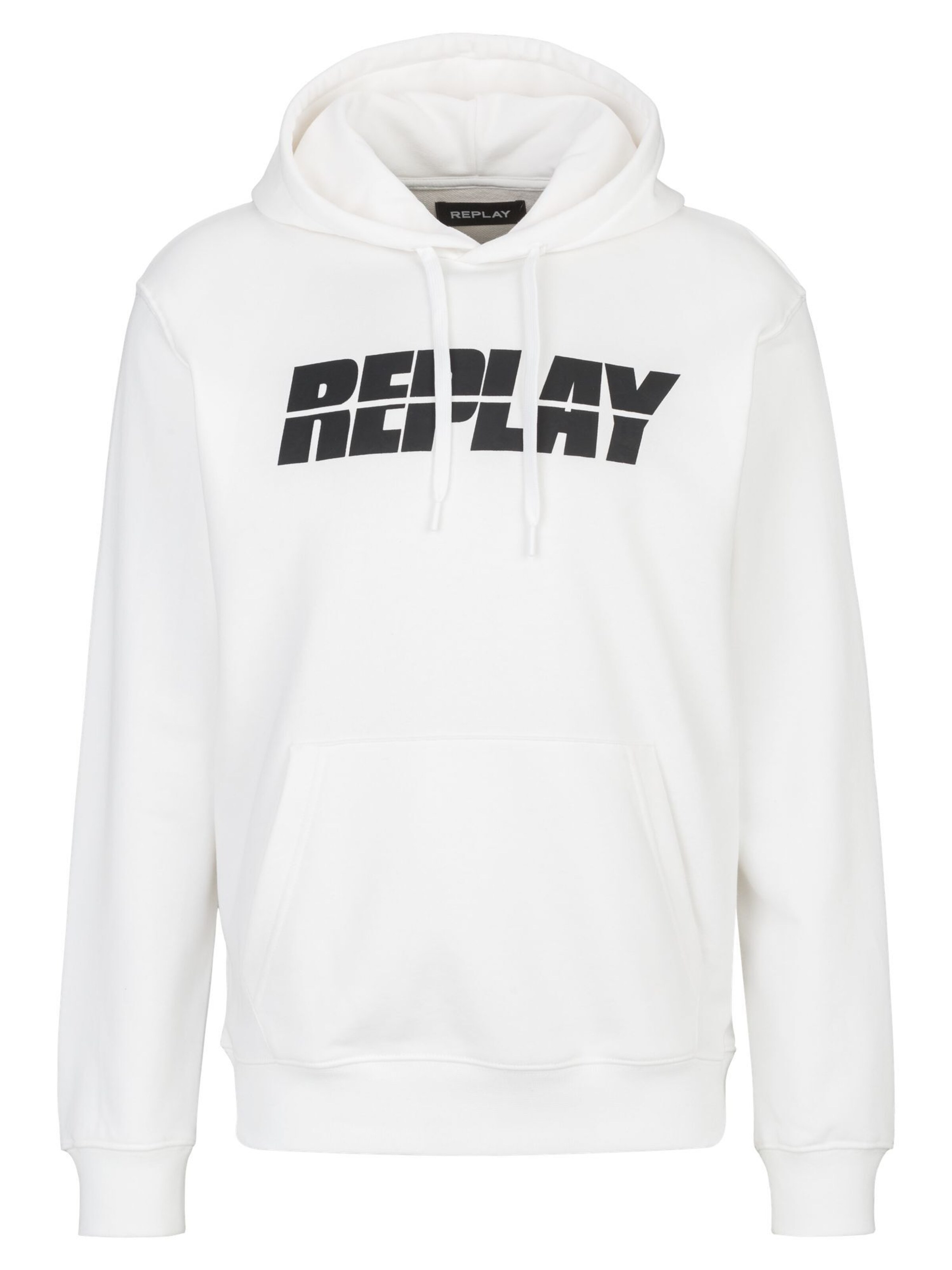 REPLAY Sweatshirt ' French Terry' in White: front