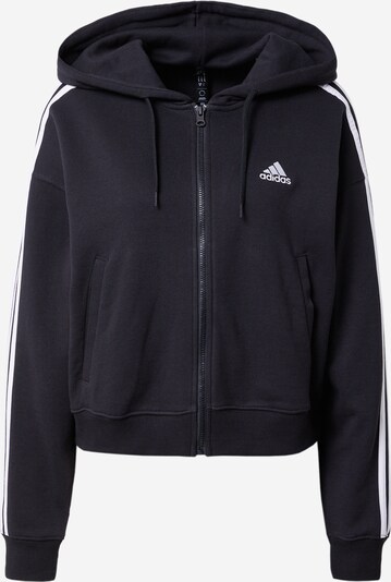 ADIDAS SPORTSWEAR Veste de survêtement 'Essentials 3-Stripes French Terry ' en noir / blanc, Vue avec produit