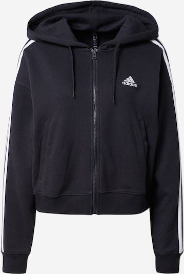 ADIDAS SPORTSWEAR Sports sweat jacket 'Essentials 3-Stripes French Terry ' in Black / White, Item view