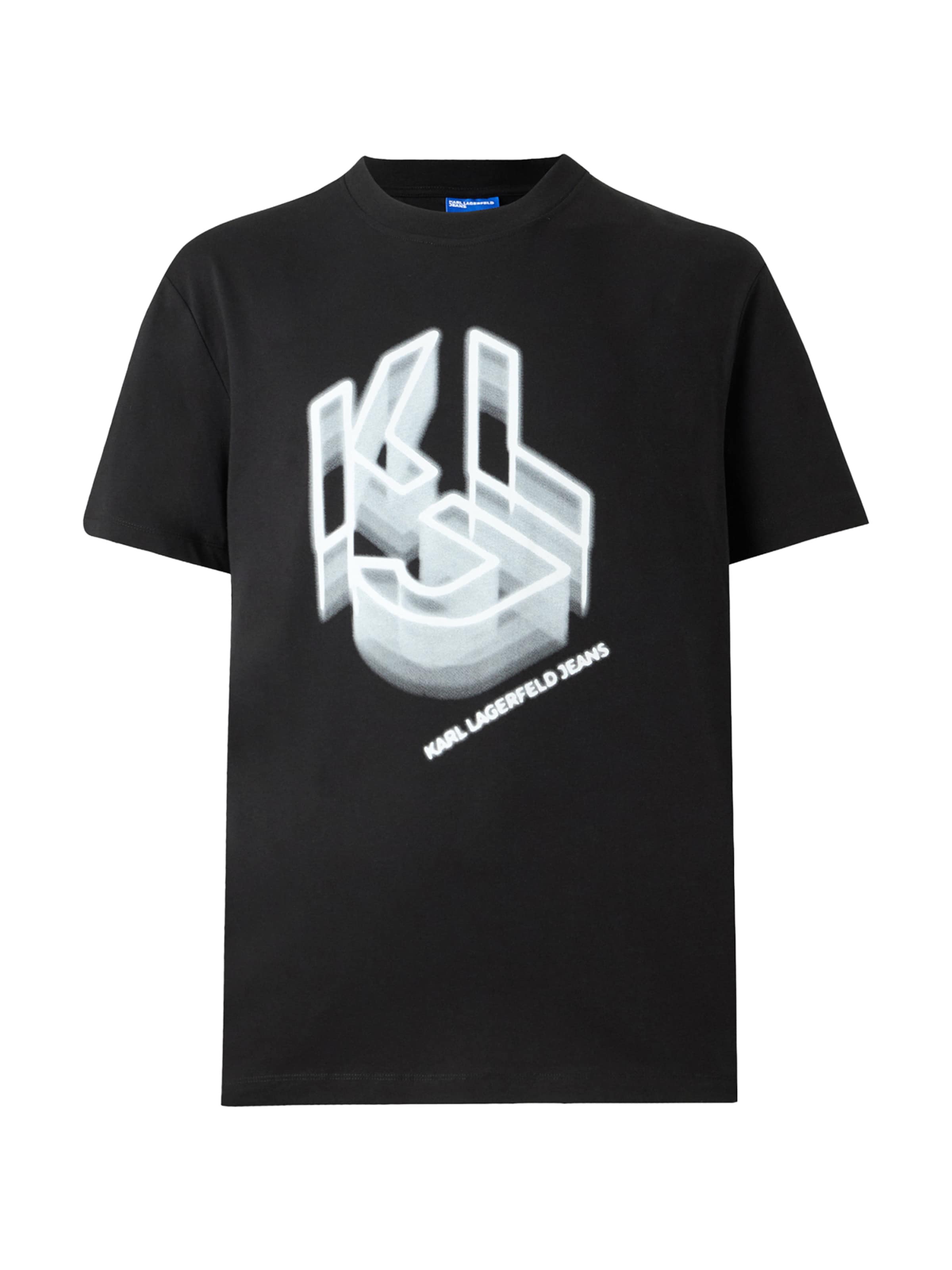 KARL LAGERFELD JEANSMajica - crna boja: prednji dio