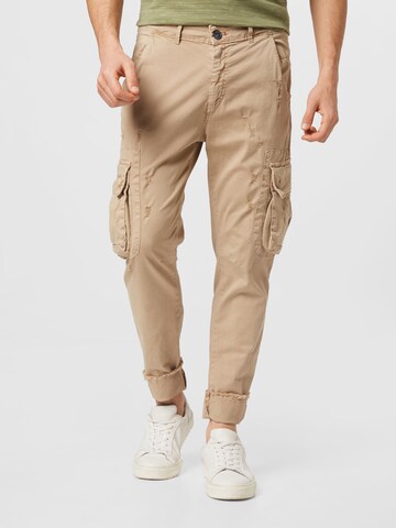 IMPERIAL Regular Cargo Pants in Beige: front