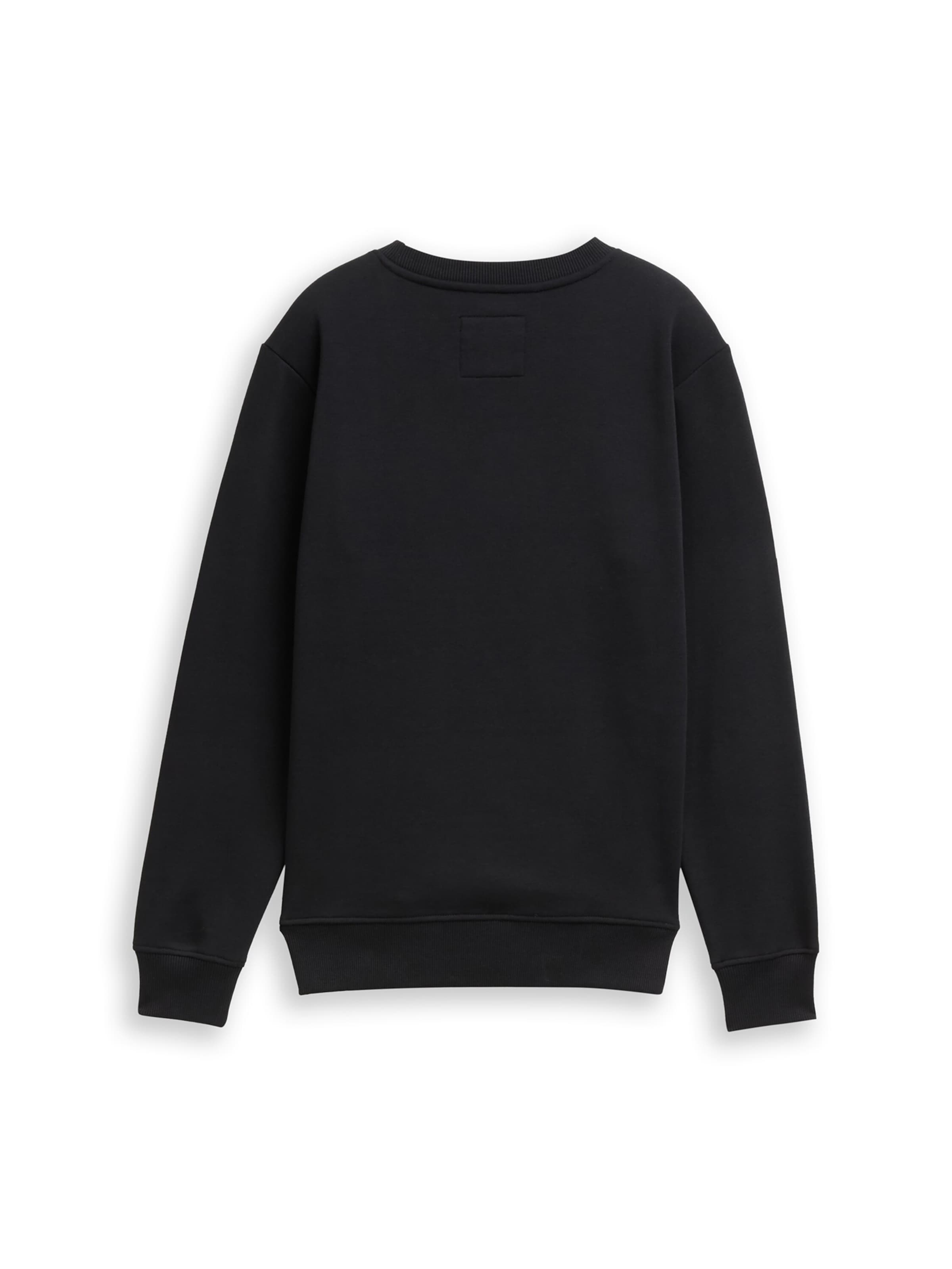 TOM TAILOR Sweatshirt in Black