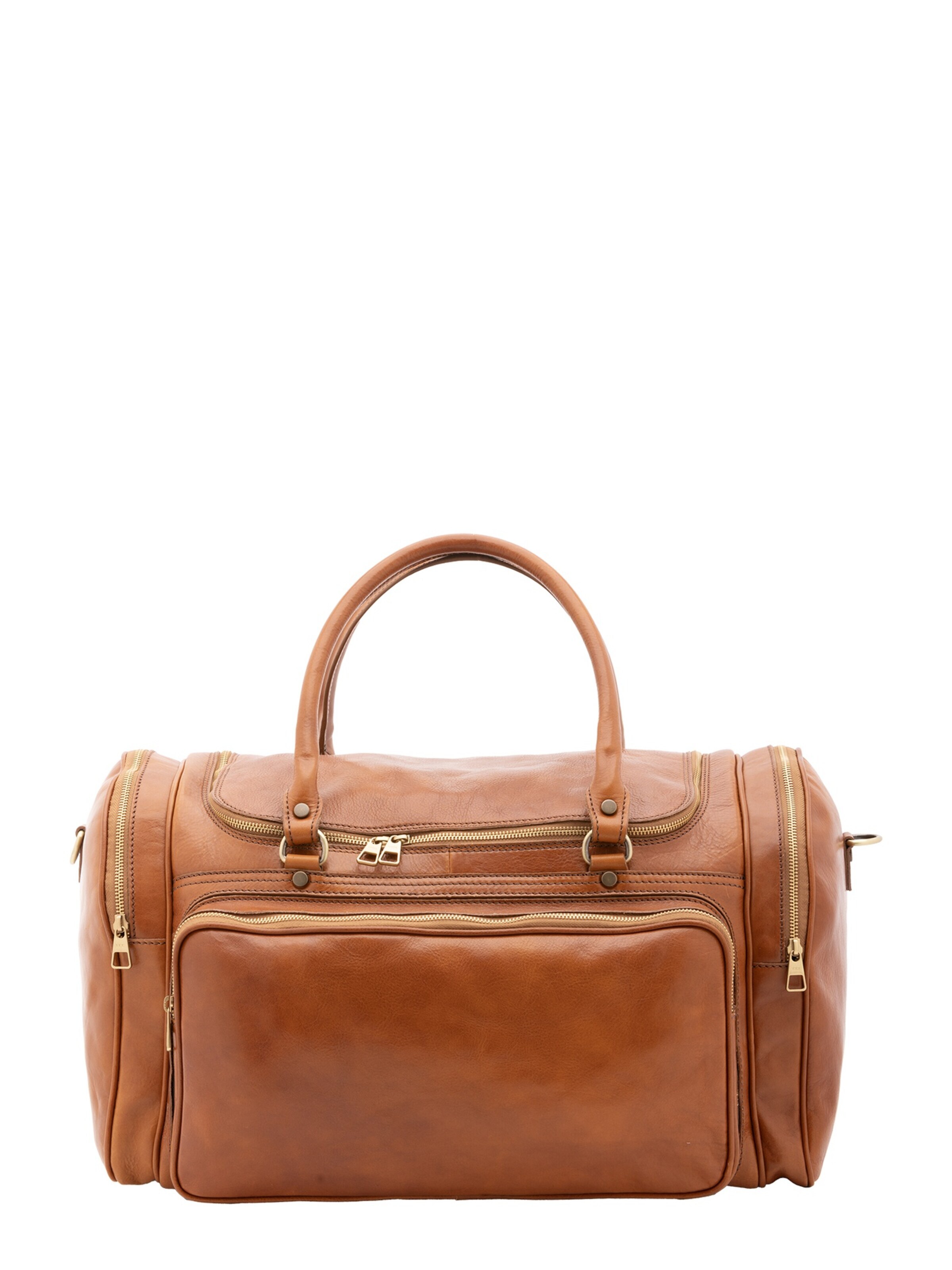 Borsa da viaggio 'Borsa da Viaggio Pelle Vera Alessia Firenze 52x37x29 cm Tracolla Rimovibile' di Chiara Ferretti in giallo: frontale