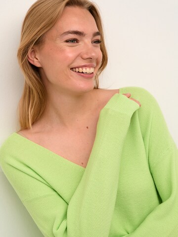 Cream Sweater 'Sillar' in Green