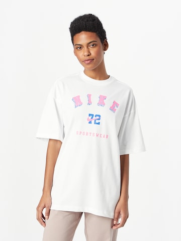 Nike Sportswear Oversize tričko - biela: predná strana