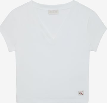 Calvin Klein Jeans Tričko – bílá: přední strana