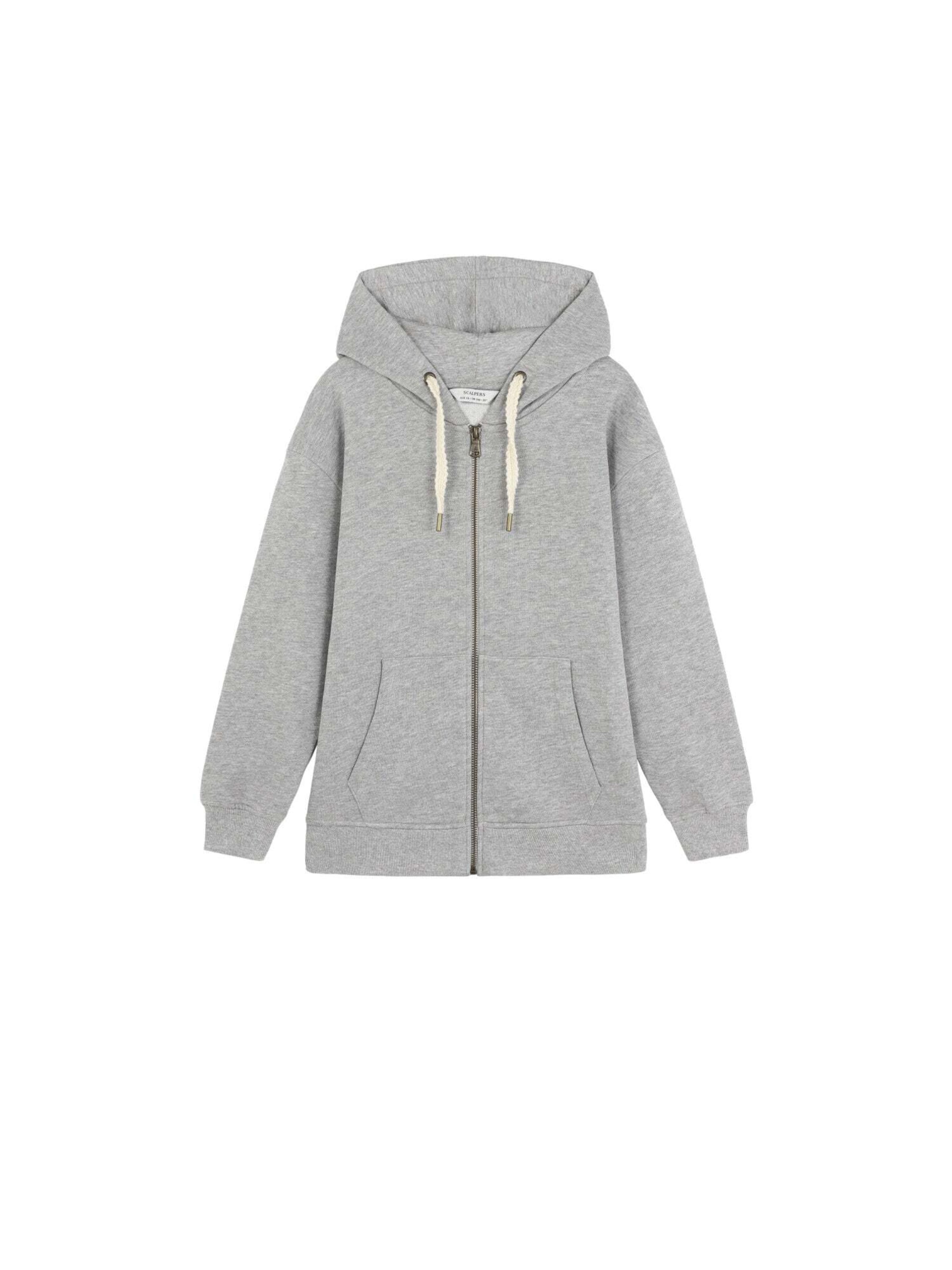 Scalpers Sweatjacke in Grau: Vorderseite