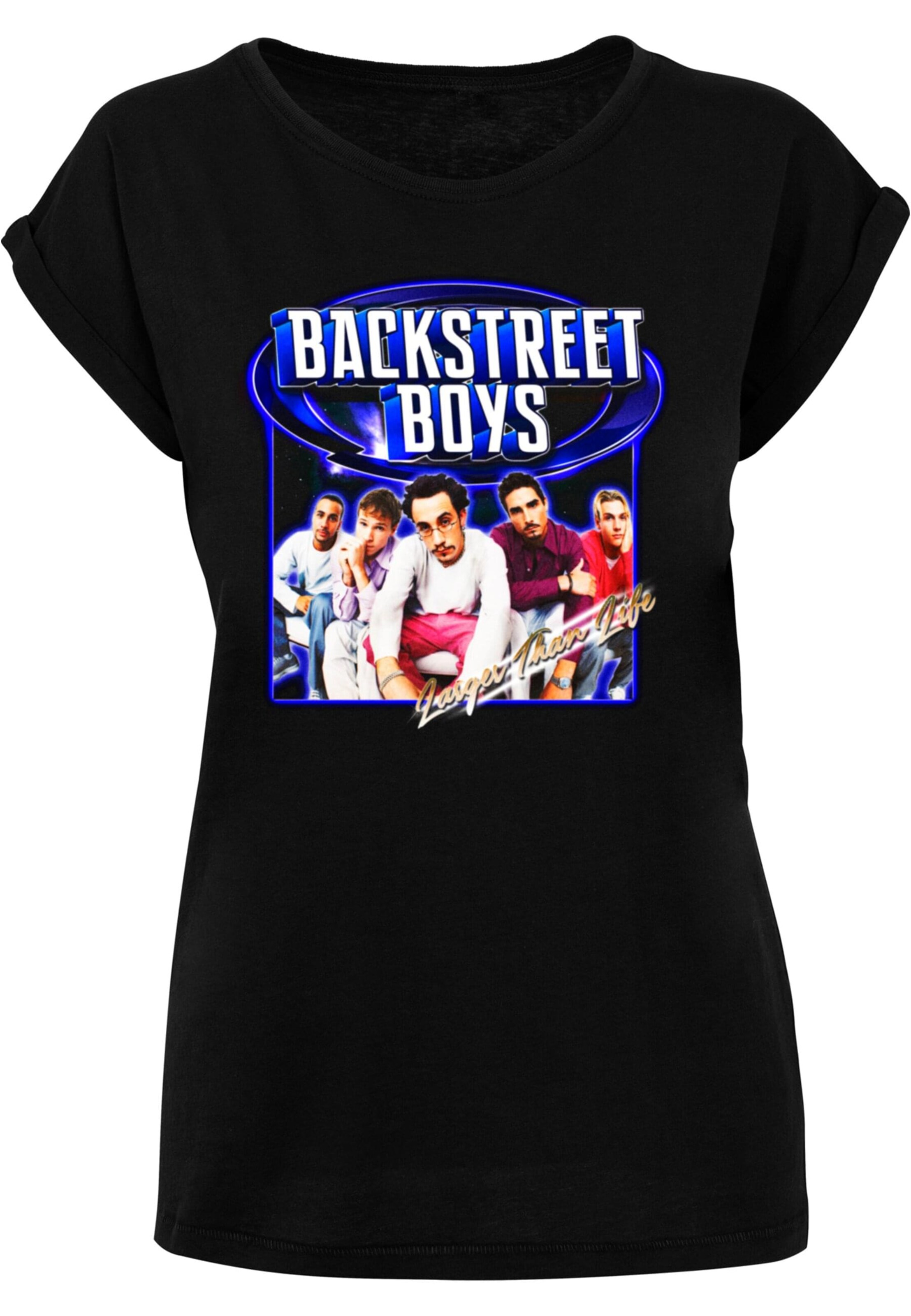 Merchcode BACKSTREET BOYS THROWBACK OVAL - T-shirt print - black/zwart