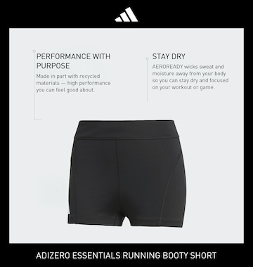 ADIDAS PERFORMANCE Скинни Спортивные штаны 'ADIZERO' в Черный