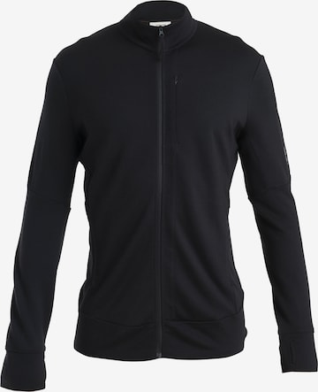 ICEBREAKER - Sudadera con cremallera deportiva 'Quantum IV' en negro: frente