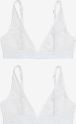 Invisible Soutien-gorge ' Unlined Plunge Bra - Mesh ' Polo Ralph Lauren en blanc : devant