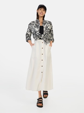 CAMEL ACTIVE A-Linienrock mit elastischem Bund in Weiß