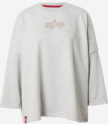 ALPHA INDUSTRIES Sweatshirt 'Crystal' in Grey: front