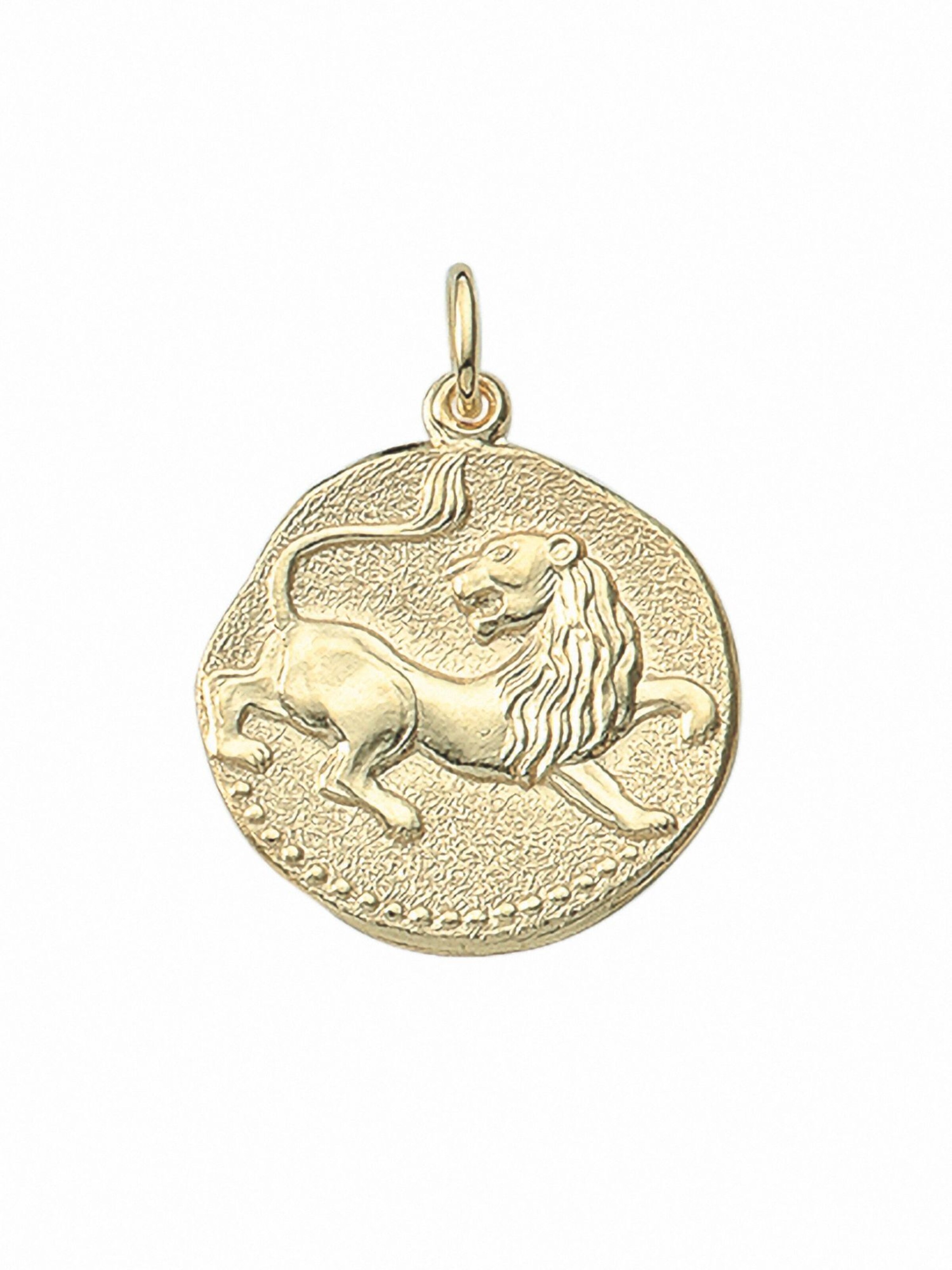 Adelia´s Anhänger 'Löwe' in Gold: Vorderseite
