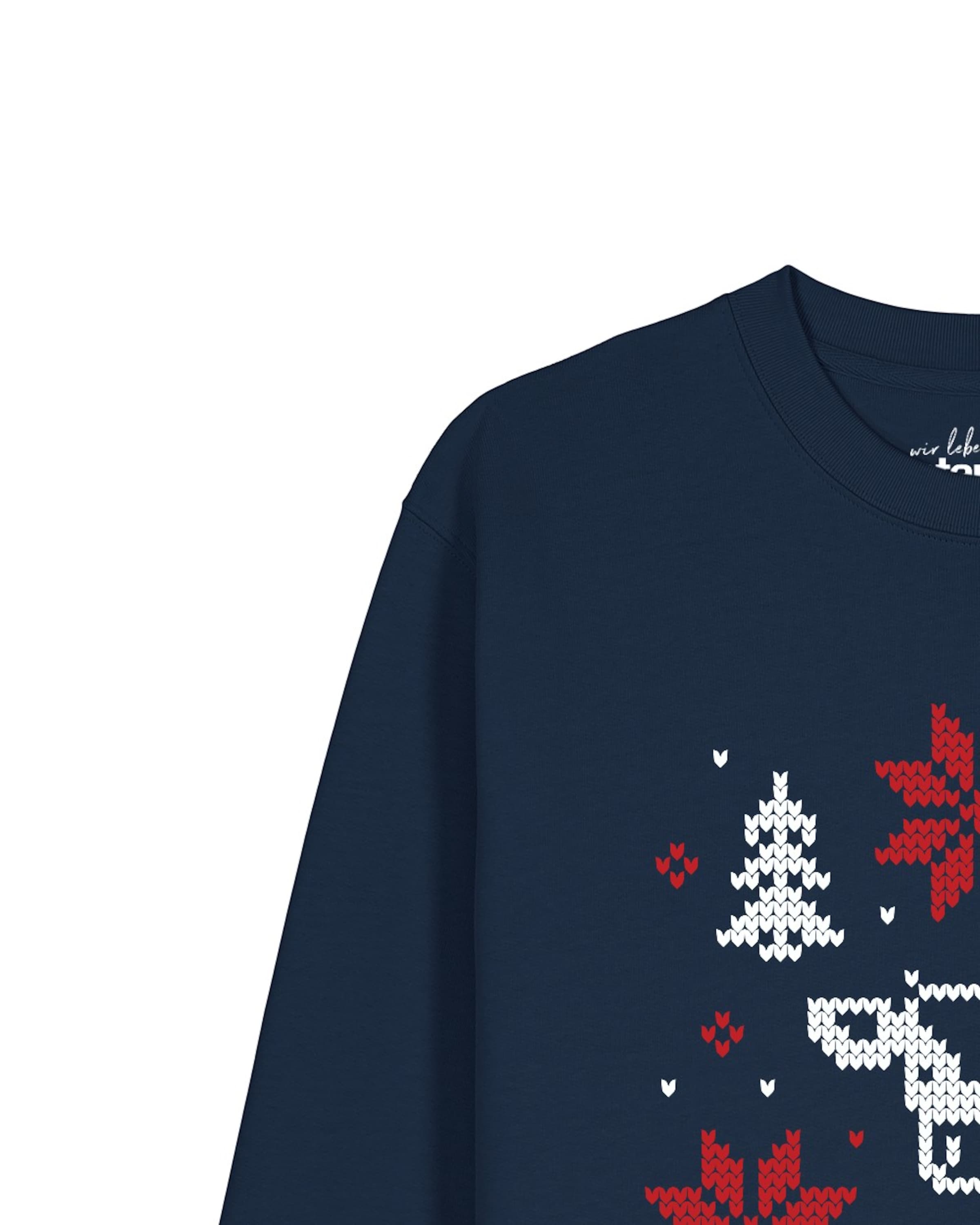 Watapparel Sweatshirt ' Christmas with love ' in Blauw