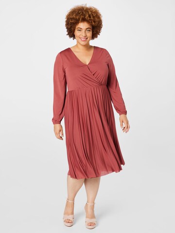 Robe 'Dana' ABOUT YOU Curvy en rouge : devant