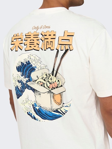 T-Shirt 'KEANE RLX SS TEE'' Only & Sons en blanc