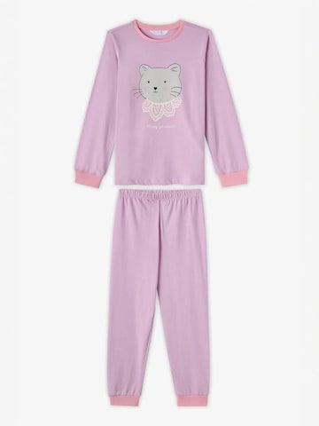 Pigiama 'PENTI Mädchen-Pyjamaset Dainty Kitty aus Baumwolle mit langen Ärmeln' di Penti in rosa