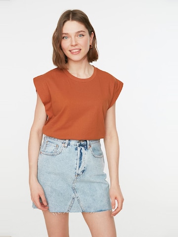 Trendyol - Camisa em castanho: frente