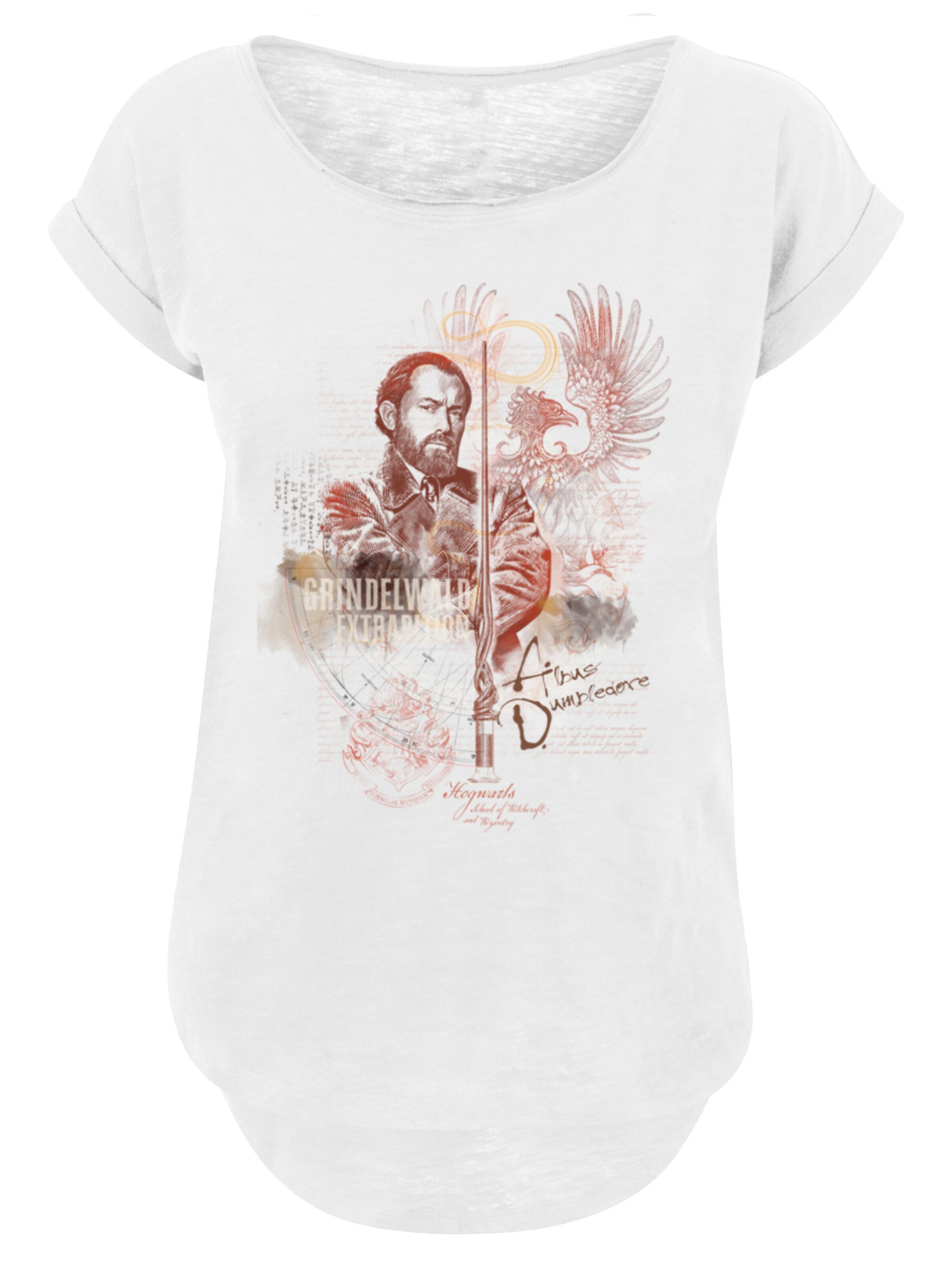 F4NT4STIC Shirt 'Fantastic Beasts 2 Albus Dumbledore' in Wit: voorkant