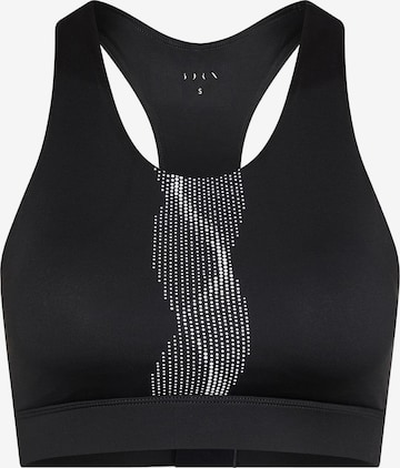 Born Living Yoga Bustier Sport bh 'Kishi' in Zwart: voorkant