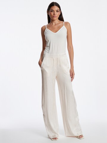 Ana Alcazar Wide leg Trousers 'Zarosa' in White