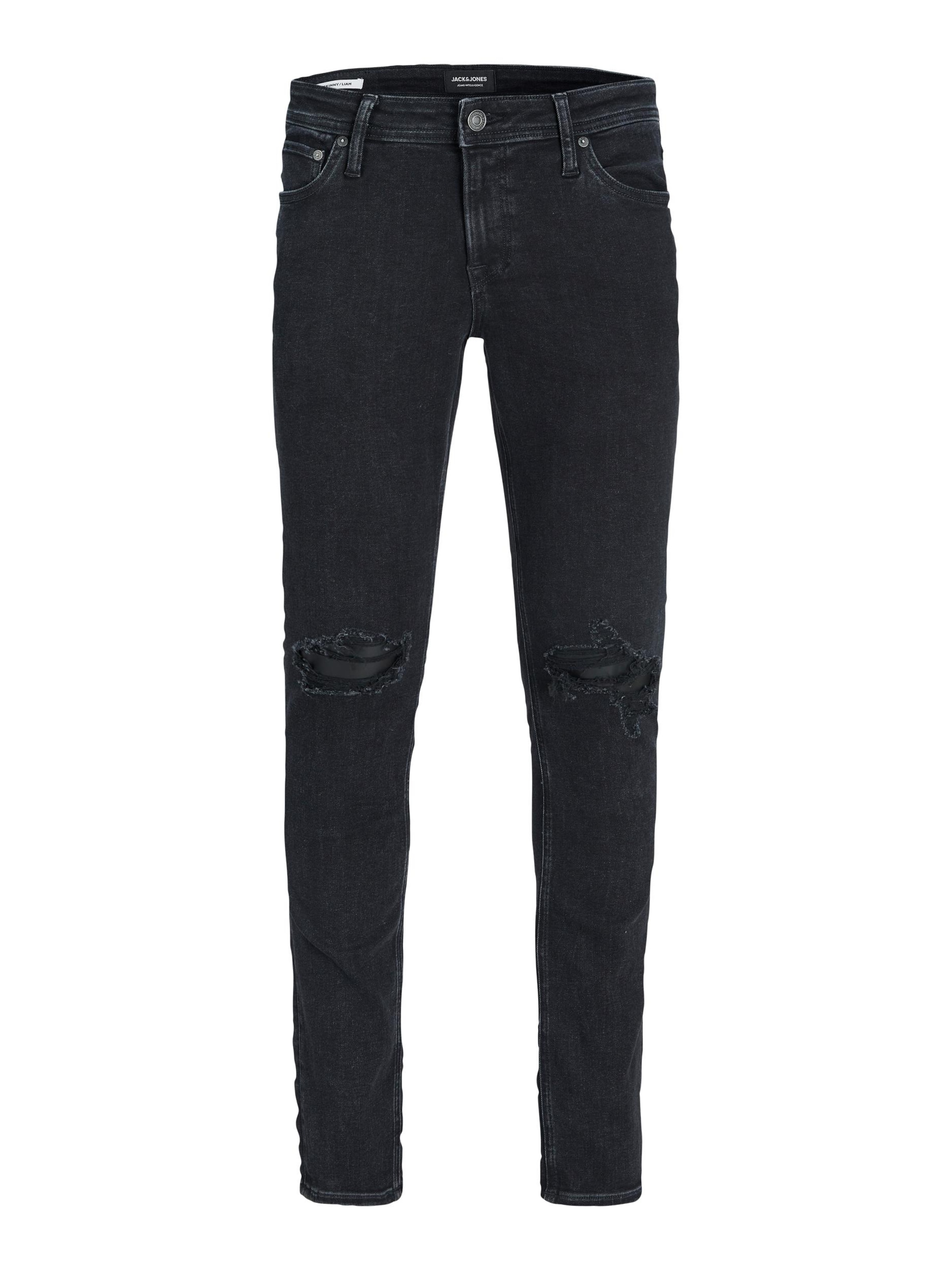 JACK & JONES Teksapüksid 'JJILiam JJOriginal', värv must: eest vaates