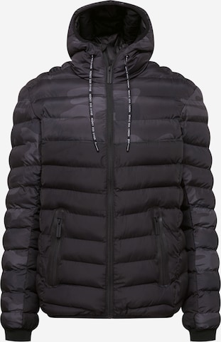 BRAVE SOUL Winter Jacket 'Cyiber' in Black: front