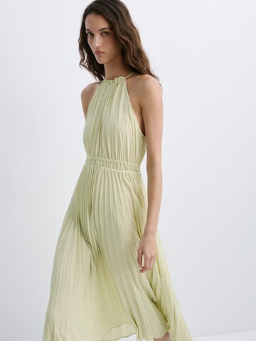 MANGO Cocktailjurk 'Bow' in Groen