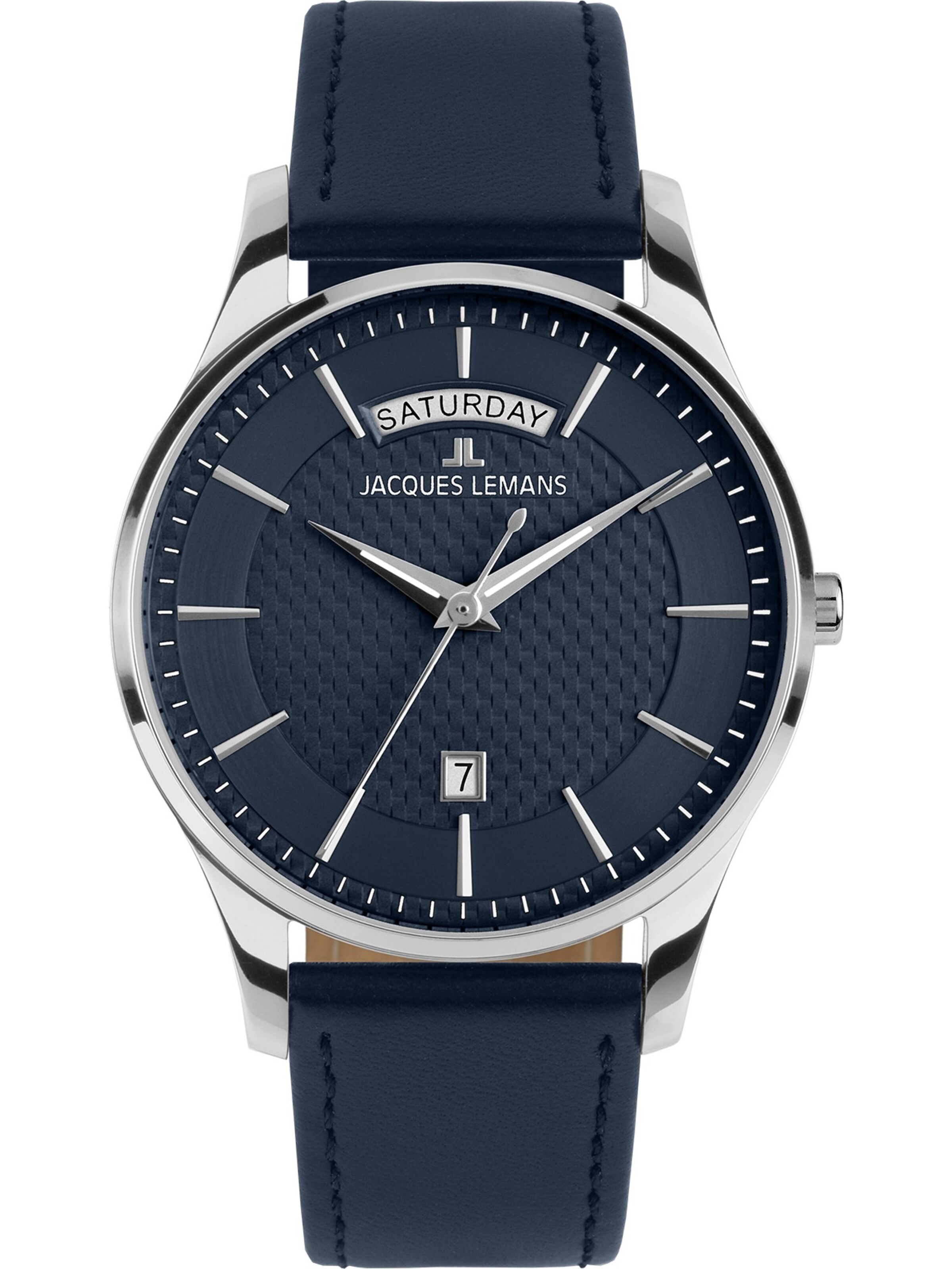 Jacques Lemans Analoguhr in Blau: Vorderseite