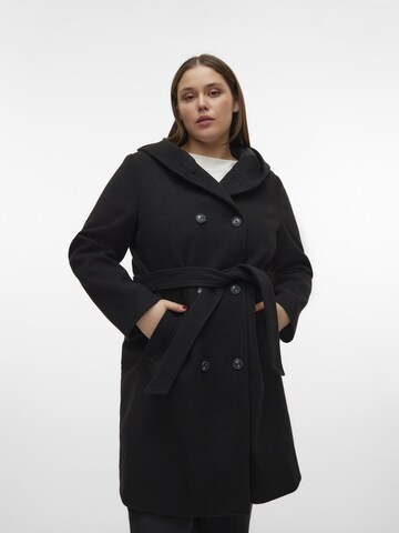 Vero Moda Curve Between-Seasons Coat 'VINCEFIONA' in Black: front