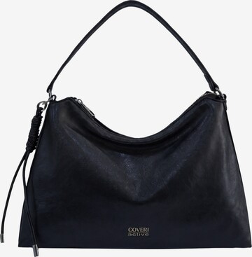 Borsa a spalla di Coveri in blu: frontale