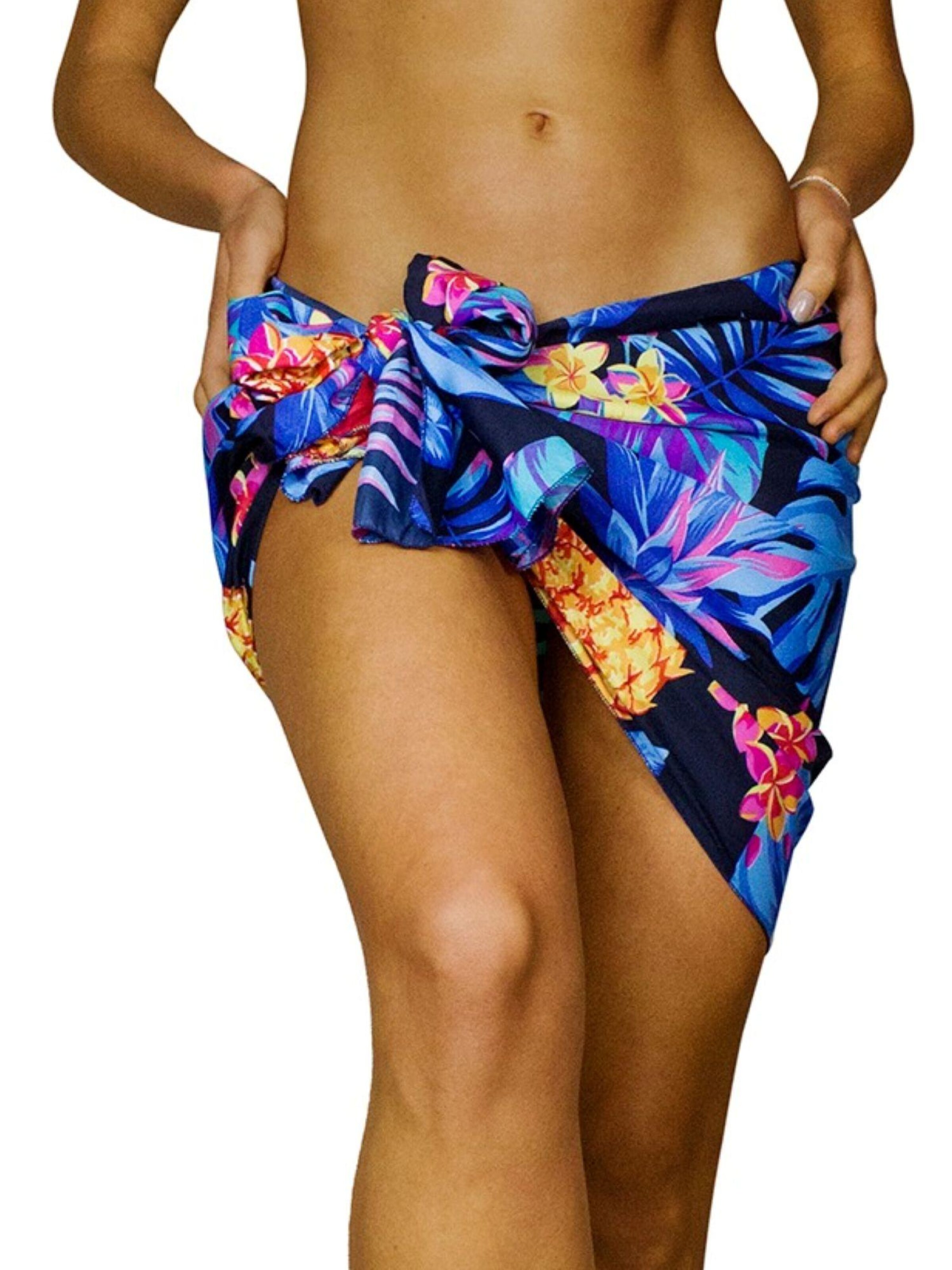 King Kameha Scarf 'Pineapple' in Black: front