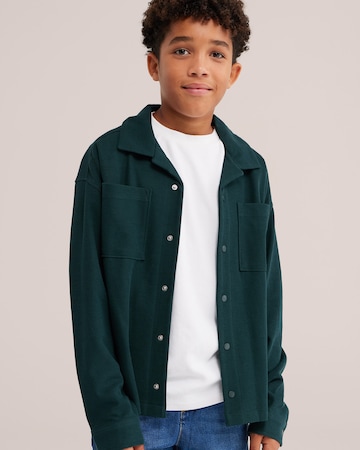 Coupe regular Chemise WE Fashion en vert : devant