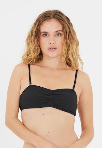 Athlecia Bandeau Bikini Top 'Rhea' in Black: front