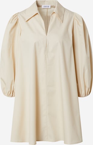 Robe-chemise 'Thanya' EDITED en beige : devant