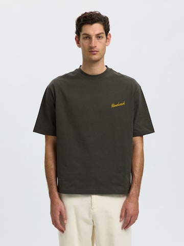 SELECTED - Camiseta en marrón: frente