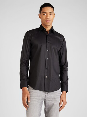 Coupe regular Chemise 'Joe' BOSS en noir : devant