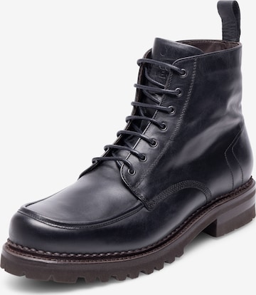 Henry Stevens Lace-Up Boots ' Harry NB ' in Black: front