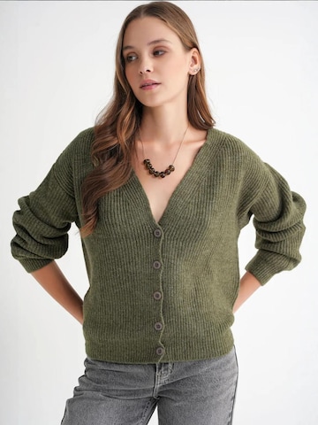 MixRay Knit Cardigan in Green