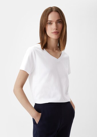 comma casual identity T-shirt i vit: framsida