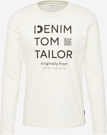 TOM TAILOR DENIM Shirt in Weiß: predná strana