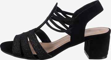 ambellis Strap Sandals in Black: front