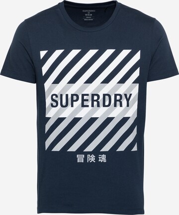 Superdry Regular Fit Sportshirt in Blau: predná strana