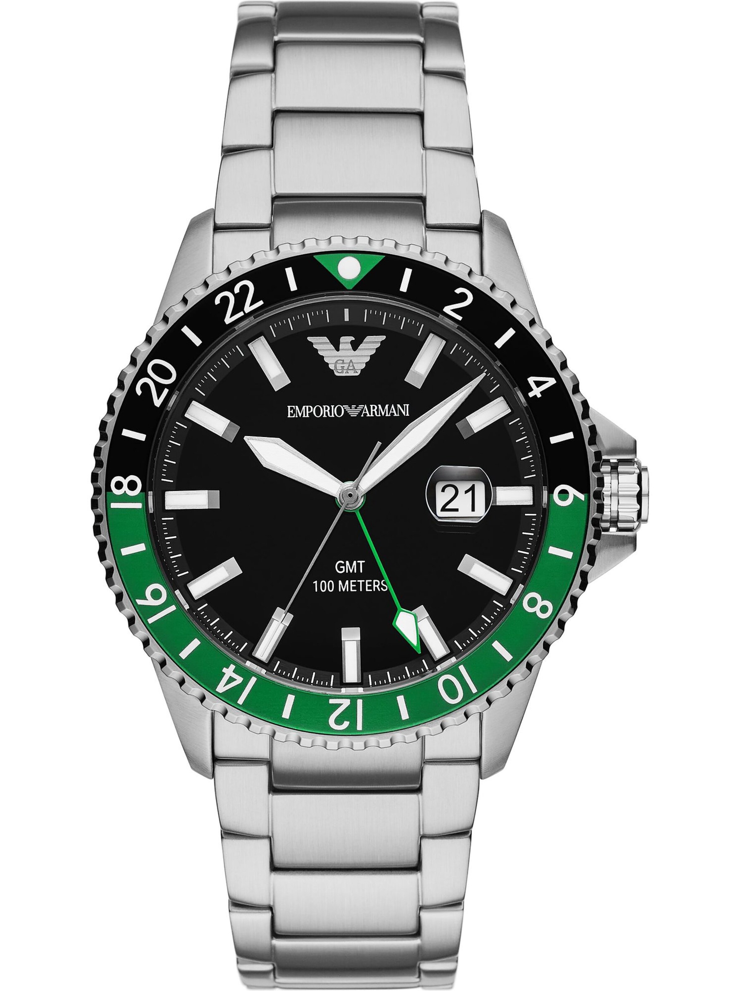 Montre à affichage analogique Emporio Armani en argent